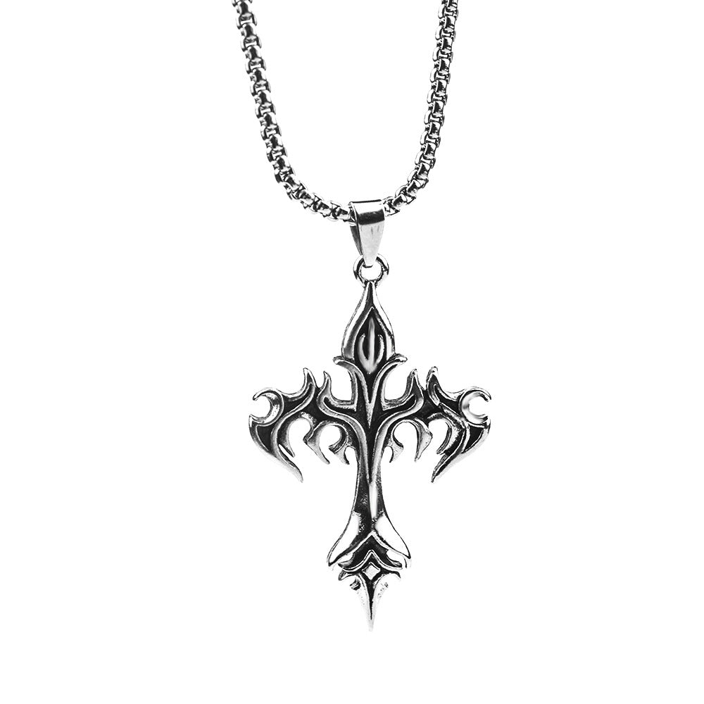 Cross Amulet Stainless Steel Pendant