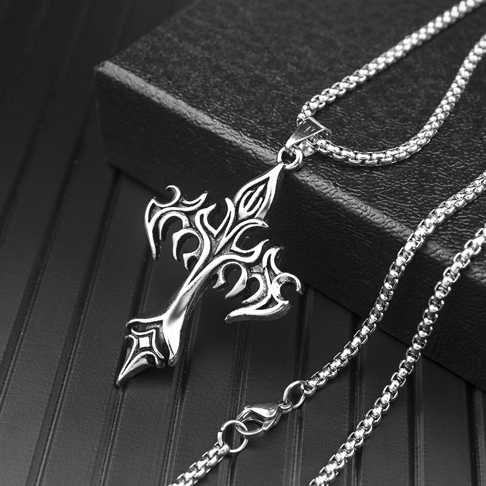 Cross Amulet Stainless Steel Pendant