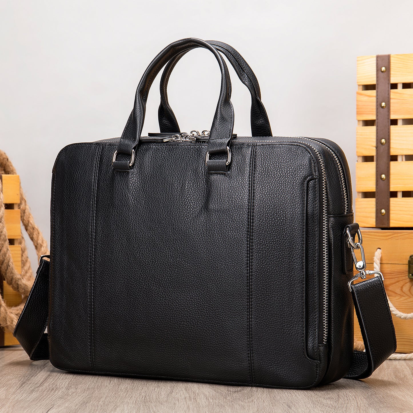 Leather Laptop Business Briefcase