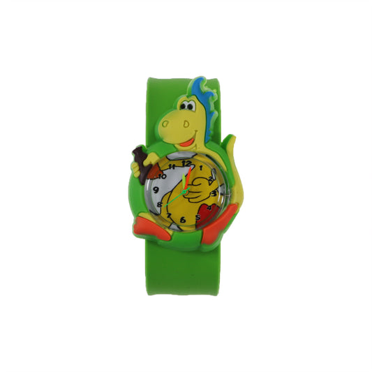 Cartoon Animal Kindergarten Pupils Children's Toy Watch Quartz Silicone Snap Ring Pointer Snap Watch