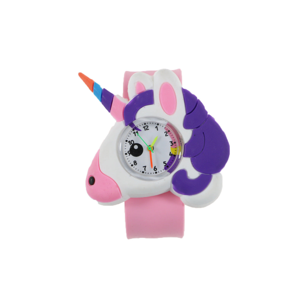 Cartoon Animal Kindergarten Pupils Children's Toy Watch Quartz Silicone Snap Ring Pointer Snap Watch