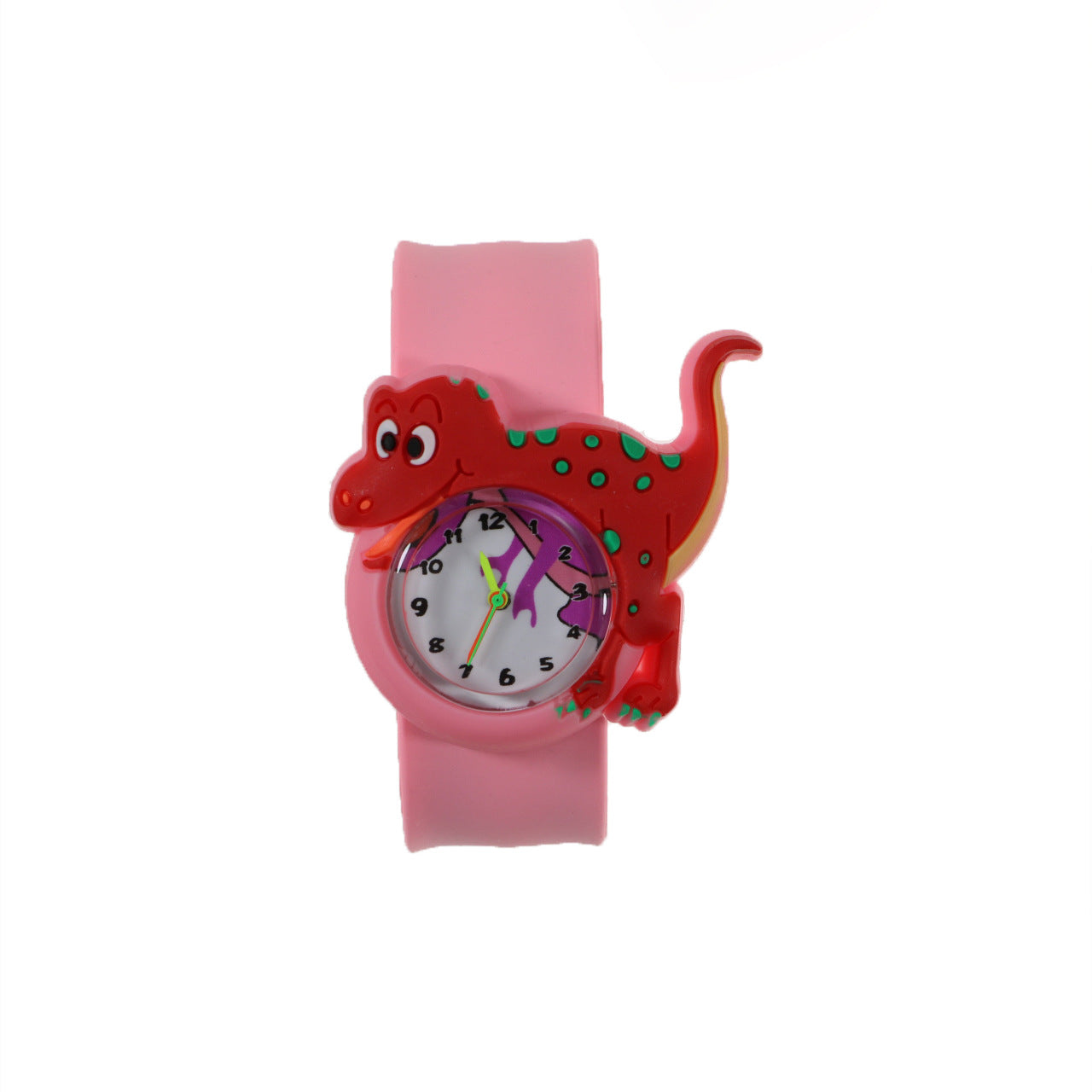 Cartoon Animal Kindergarten Pupils Children's Toy Watch Quartz Silicone Snap Ring Pointer Snap Watch