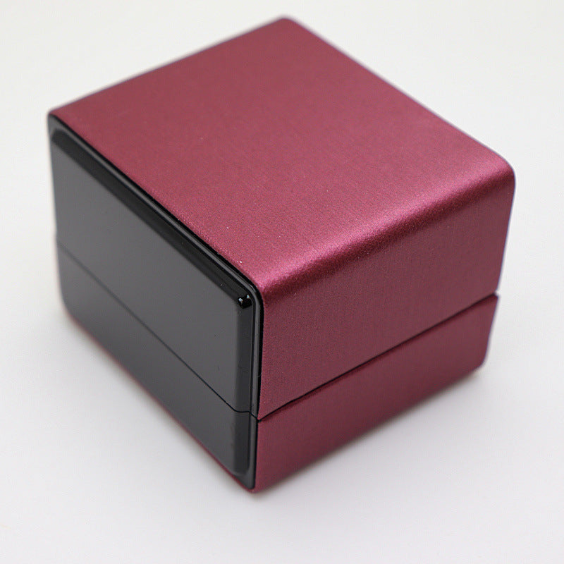 Leather Paint Ring Box Custom Creative Printed Logo Text