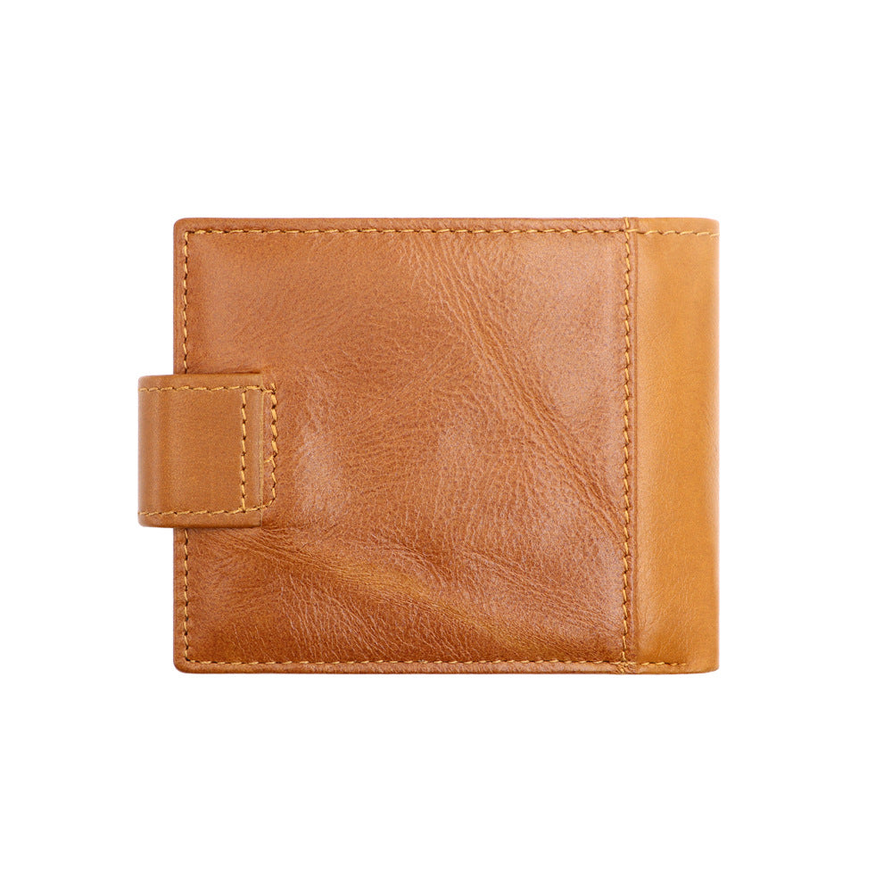 Eagle Hand-Polished Men's High-End First Layer Cowhide Wallet