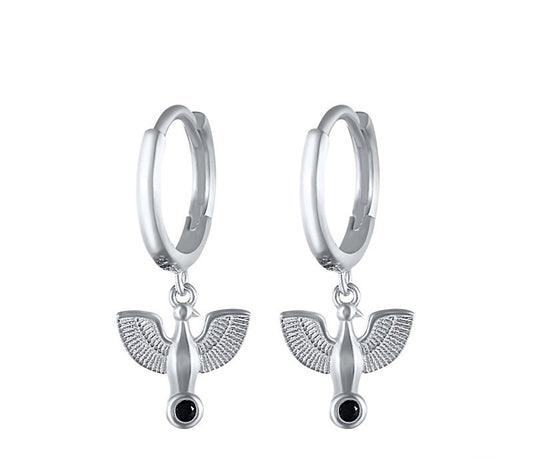 S925 Sterling Silver Creative Peace Dove Earrings