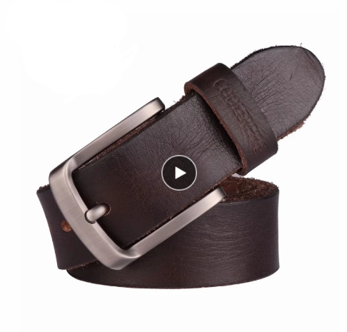 High-End First Layer Cowhide Belt Leather Pin Buckle Belt Pants Belt Men