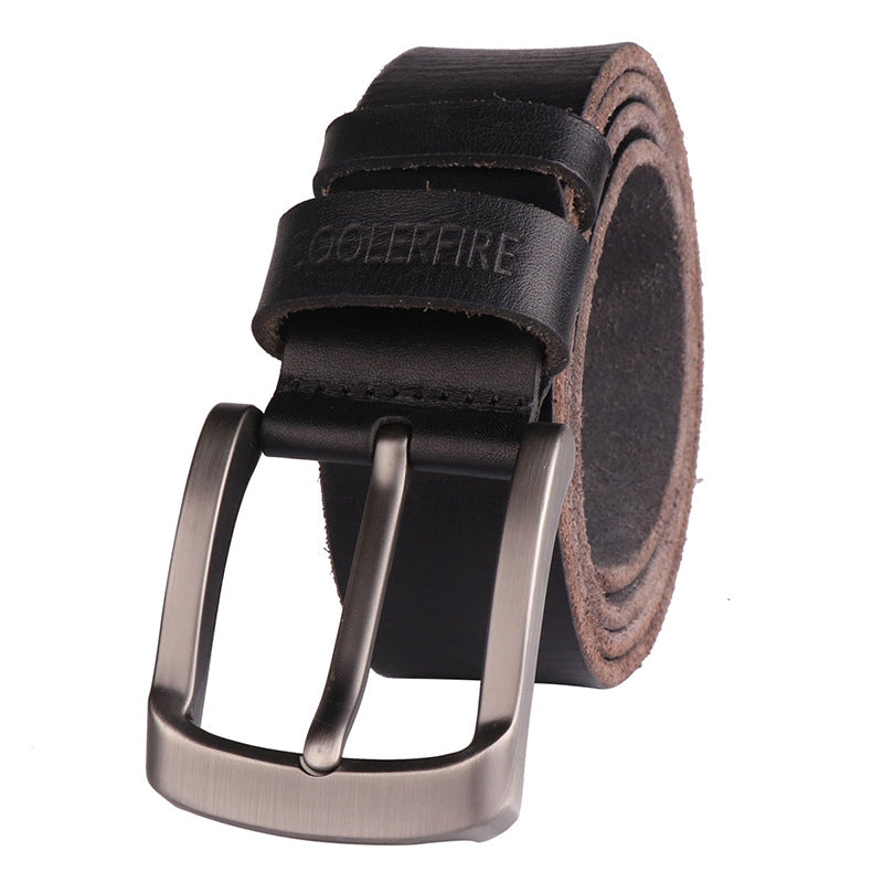 High-End First Layer Cowhide Belt Leather Pin Buckle Belt Pants Belt Men