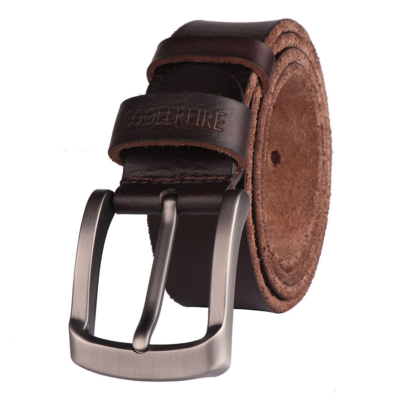 High-End First Layer Cowhide Belt Leather Pin Buckle Belt Pants Belt Men