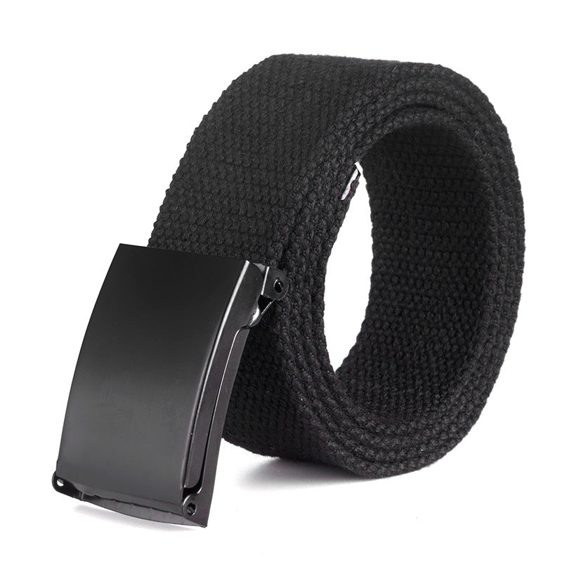 Trendy Fashion Hot Men's and Women's Trousers Solid Color Canvas Belt Men'S Belt