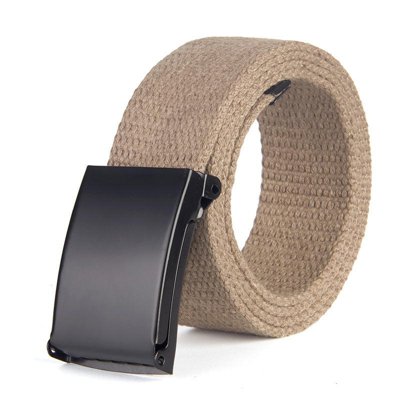 Trendy Fashion Hot Men's and Women's Trousers Solid Color Canvas Belt Men'S Belt