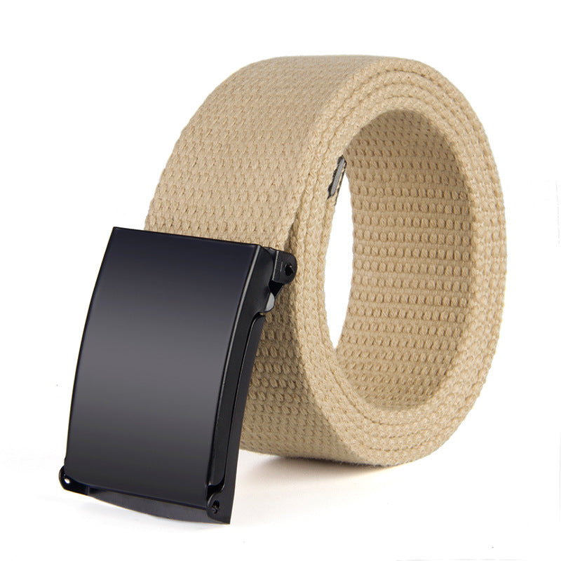 Trendy Fashion Hot Men's and Women's Trousers Solid Color Canvas Belt Men'S Belt