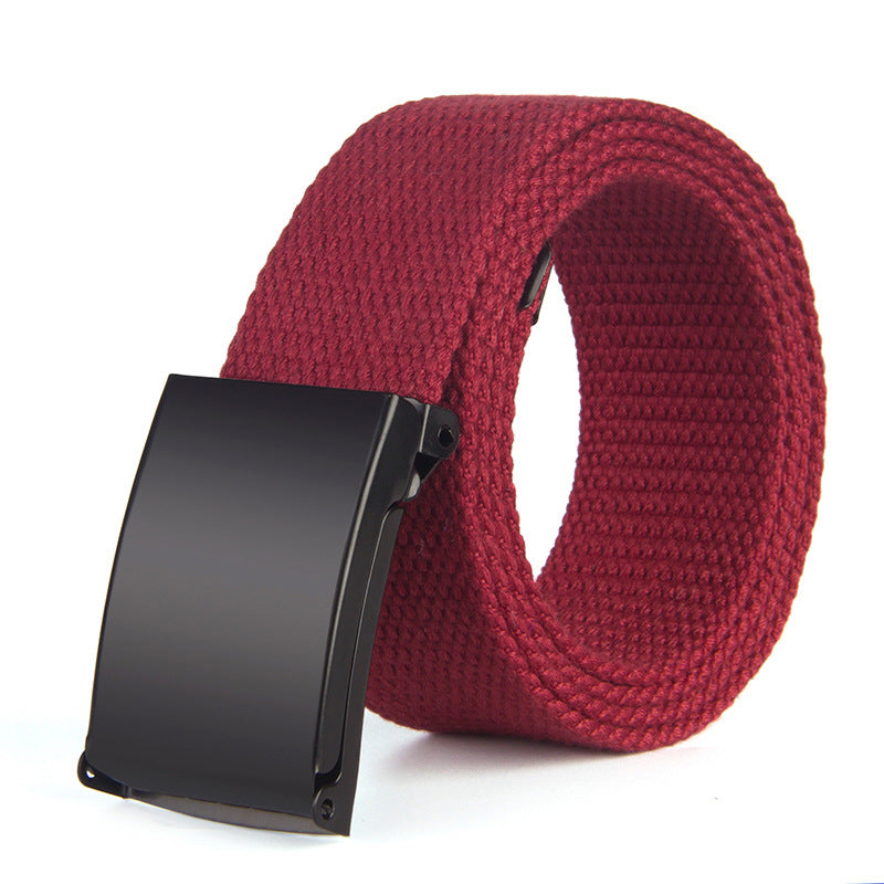 Trendy Fashion Hot Men's and Women's Trousers Solid Color Canvas Belt Men'S Belt