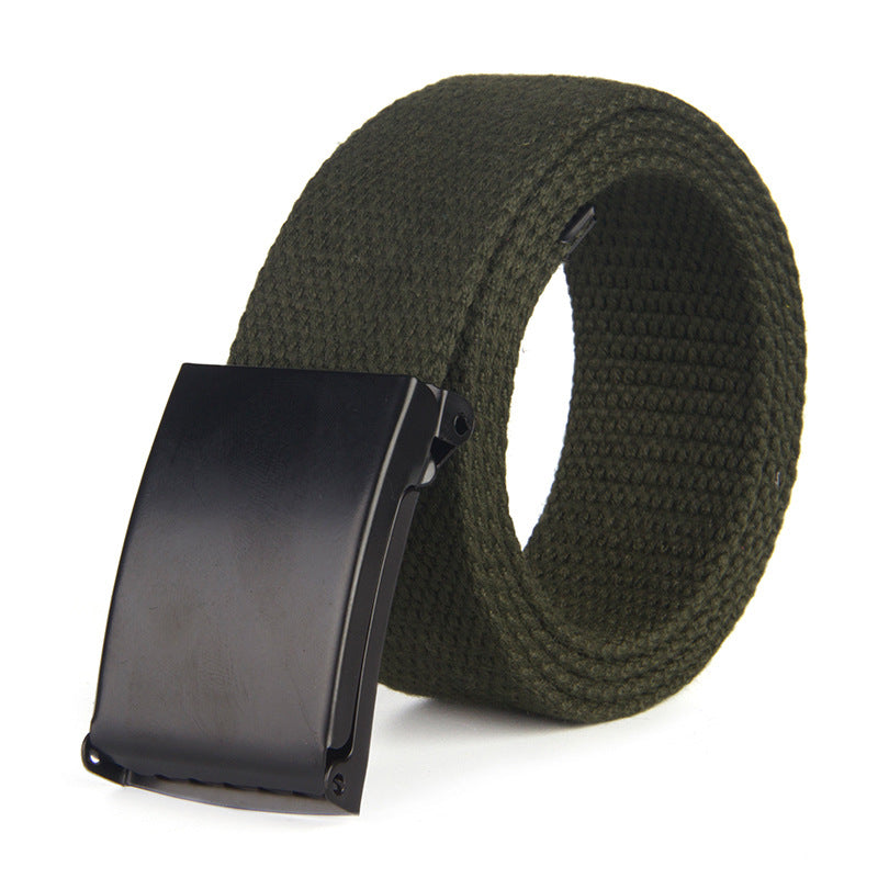 Trendy Fashion Hot Men's and Women's Trousers Solid Color Canvas Belt Men'S Belt