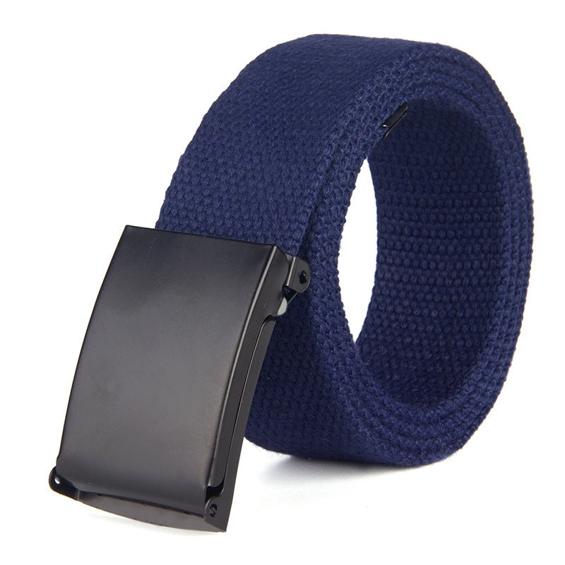 Trendy Fashion Hot Men's and Women's Trousers Solid Color Canvas Belt Men'S Belt