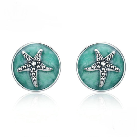 Hot Sterling Silver Starfish Earrings Women