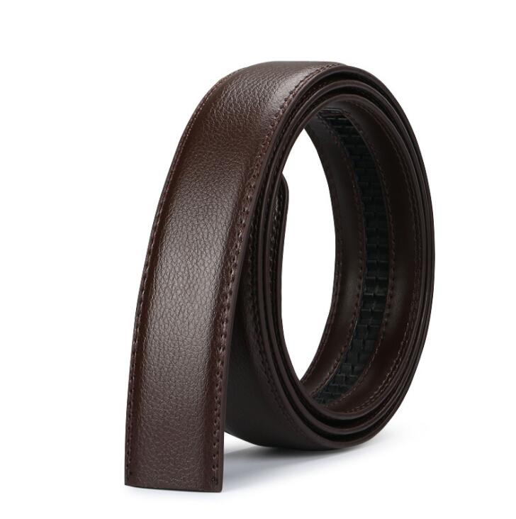 Belt Men's Belt Leather Automatic Buckle 3.5Cm Belt Body Business Casual Middle-Aged Youth Trousers