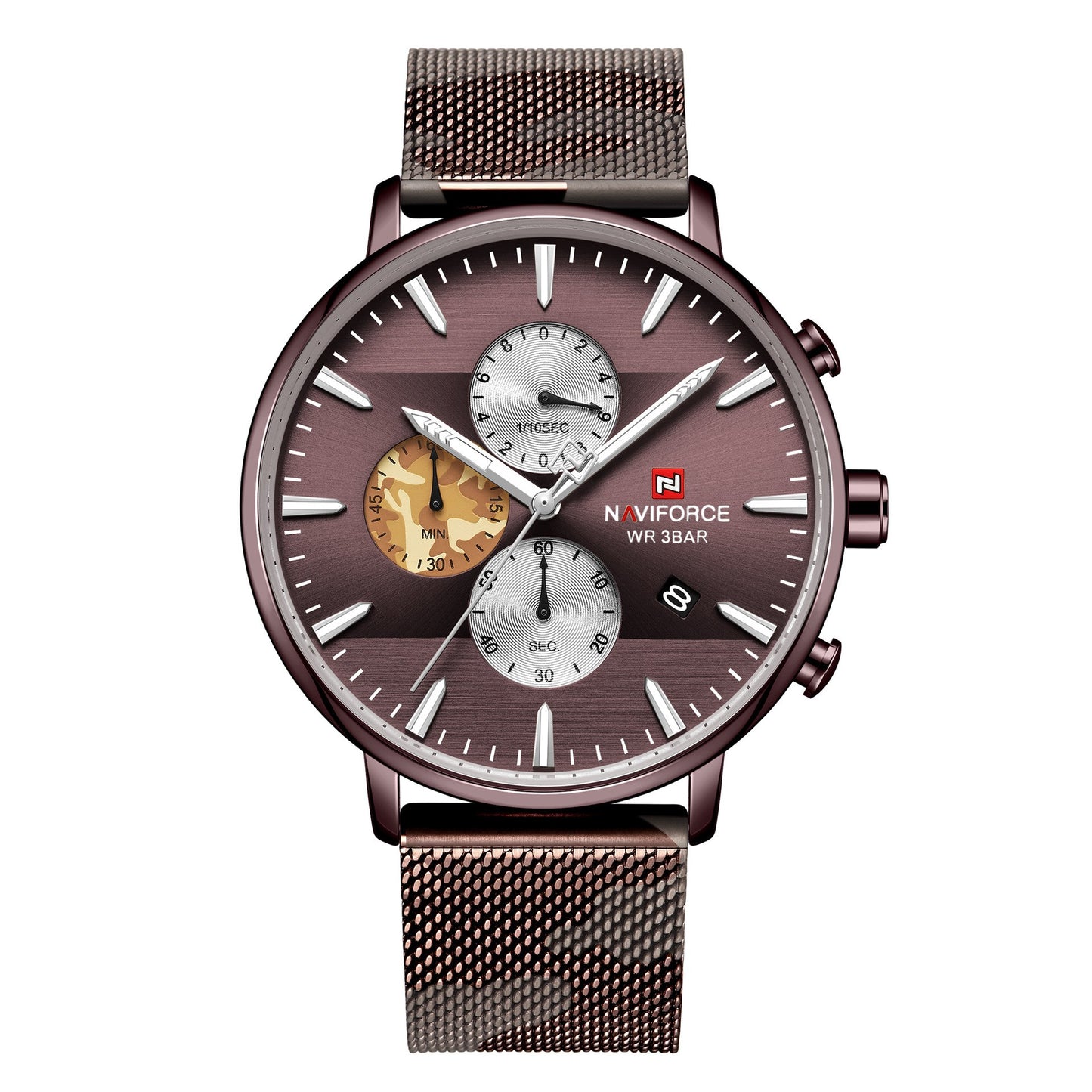 Lingxiang 9169 Mesh Strap Watch Camouflage Strap Men's Watch Waterproof Quartz Six-Hand Quartz Watch