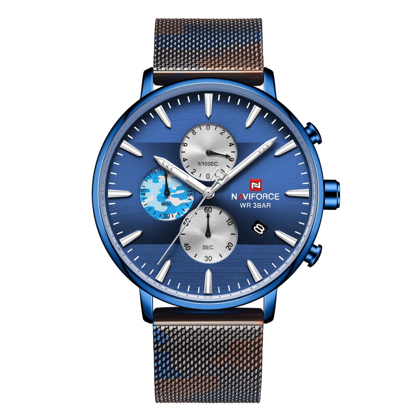 Lingxiang 9169 Mesh Strap Watch Camouflage Strap Men's Watch Waterproof Quartz Six-Hand Quartz Watch