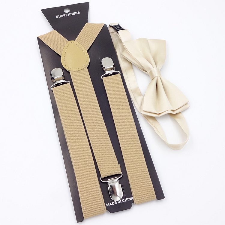 Men's Back Tie Bow Tie Suspenders