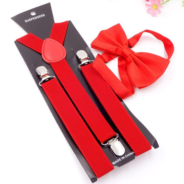 Men's Back Tie Bow Tie Suspenders