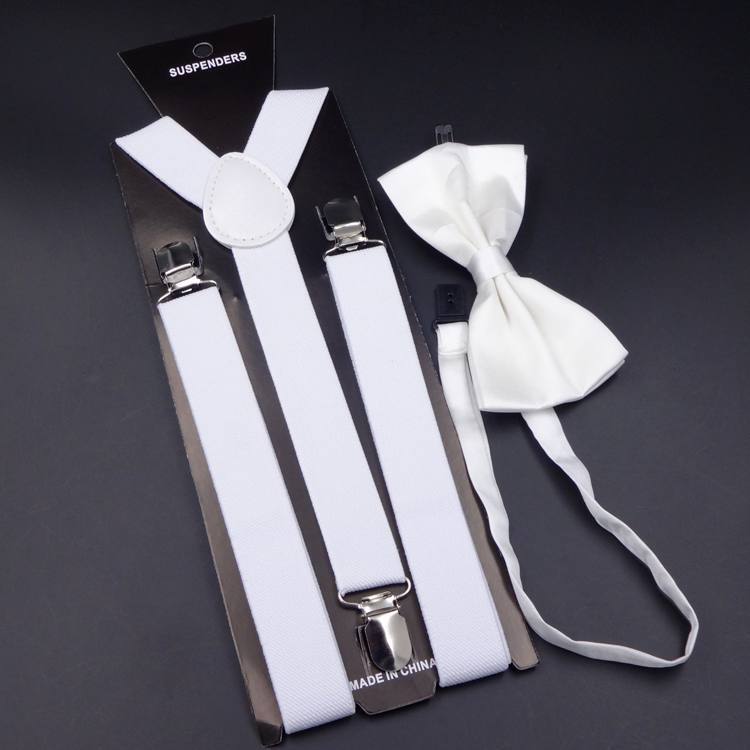 Men's Back Tie Bow Tie Suspenders