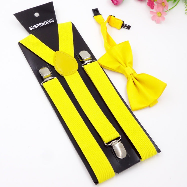 Men's Back Tie Bow Tie Suspenders