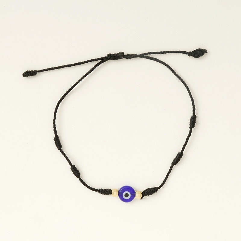 Hot 7-Knot Evil Eye Bracelet 6 Pack Blue Eye Paper Card Bracelet Braided Adjustable Bracelet