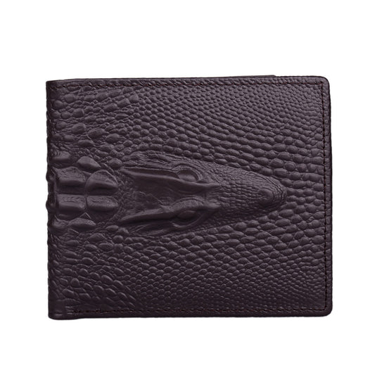 Leather Men's Short Wallet  Head Money Clip Wallet Goods