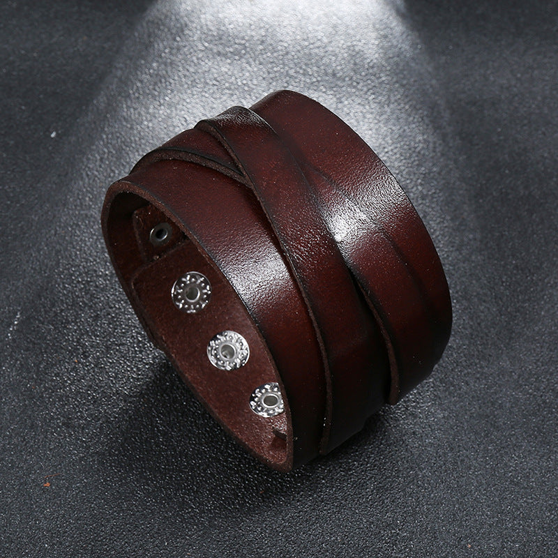 Leather Geometric Bracelet - Unisex, Stylish, And Unique