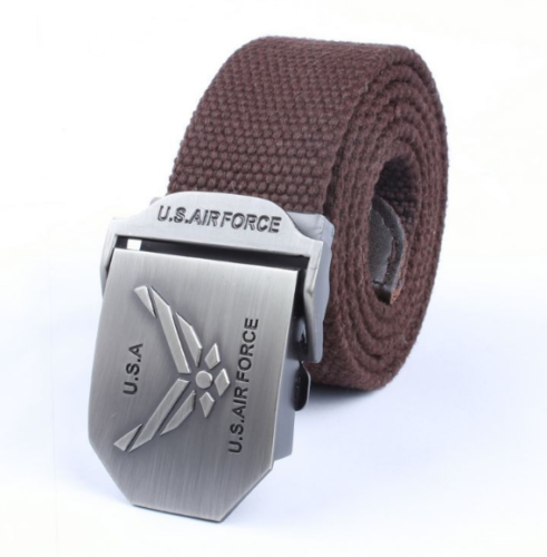 Men's Thick Woven Casual Pants Belt