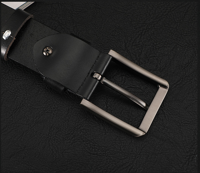 Leather Belt Men's Cowhide Belt Men's Suit Trouser Belt Business Pin Buckle Cowhide Belt Custom Men's Trouser Belt