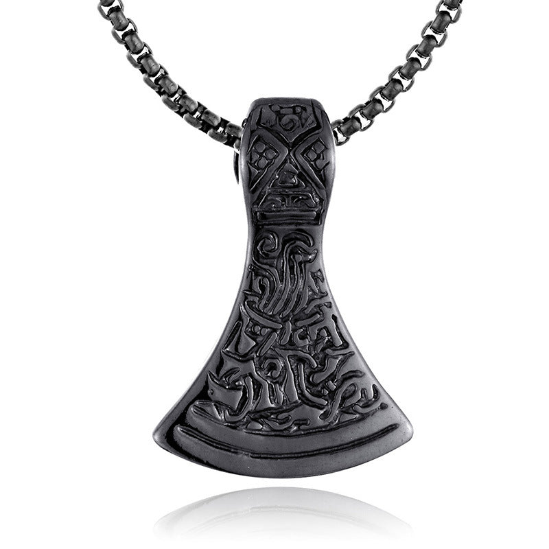 Fashionable Titanium Steel Casting European And American Style Personality Viking Thunder Hammer Pendant