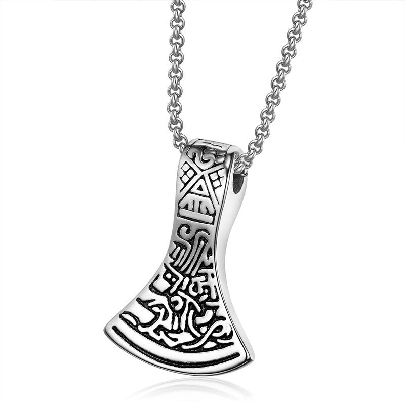 Fashionable Titanium Steel Casting European And American Style Personality Viking Thunder Hammer Pendant