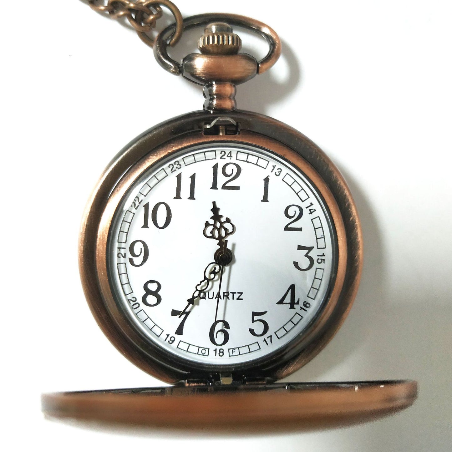 Retro Double-Sided Light Quartz Pocket Watch