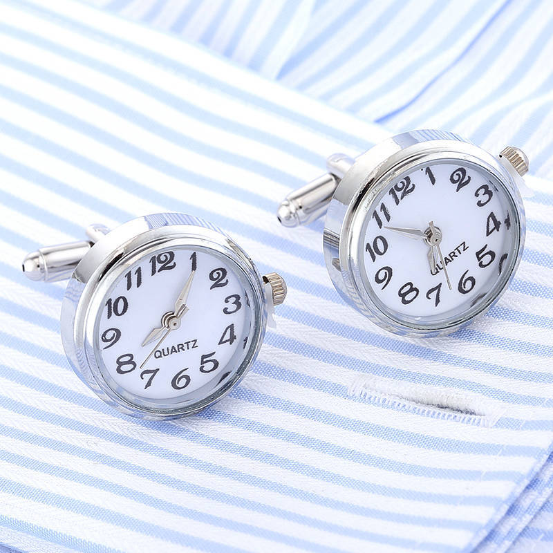 Hot-Selling Limited Edition Watch Cufflinks Stainless Steel Cuff Nails Personality Fun Movement Mechanical Cuffs