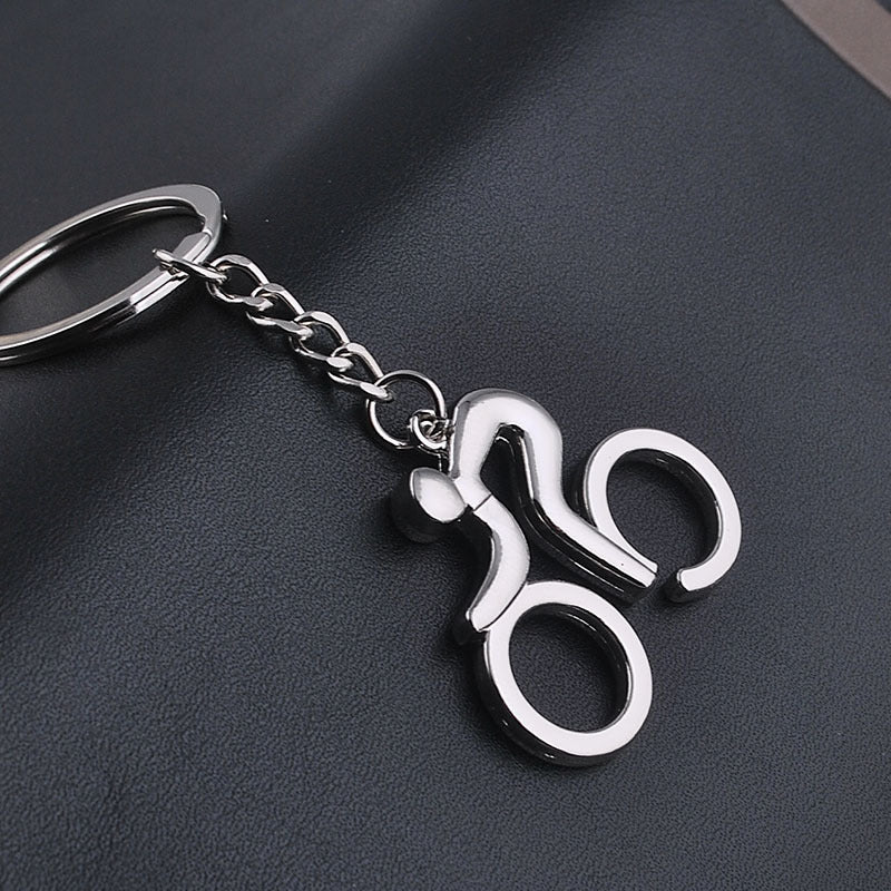 Metal Hollow Pendant Hot Bicycle Enthusiast Keychain