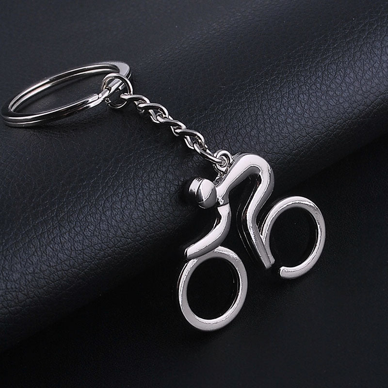 Metal Hollow Pendant Hot Bicycle Enthusiast Keychain