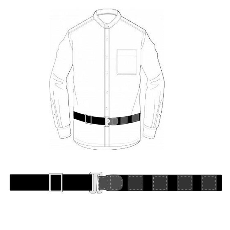 Adjustable Shirt Belt with Alloy Buckle for Men