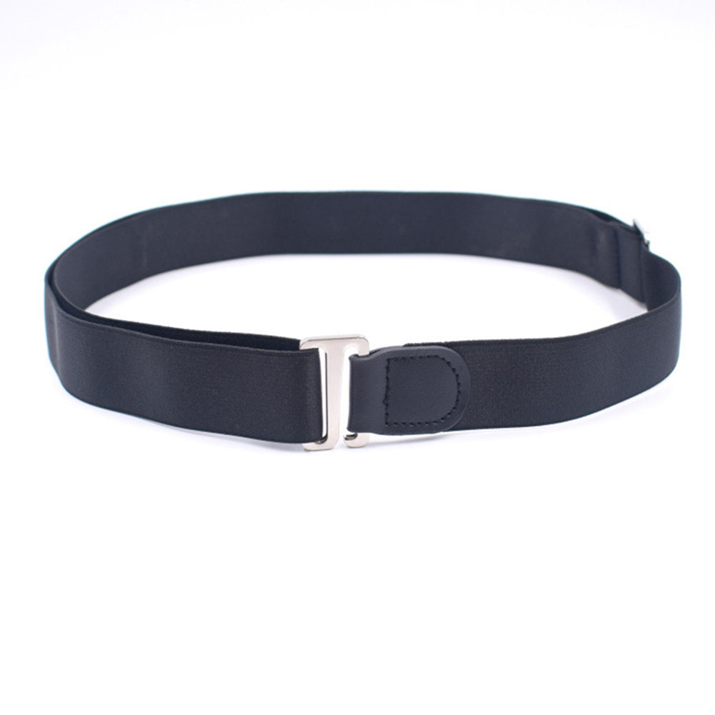 Adjustable Shirt Belt with Alloy Buckle for Men