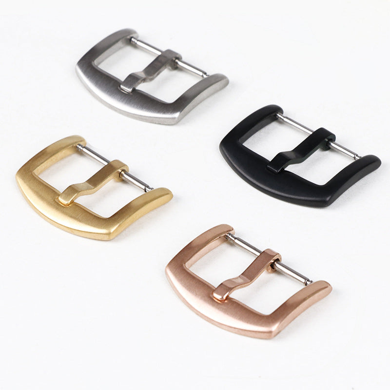 Stainless Steel Buckle Black Silver Rose Gold Leather Strap Buckle