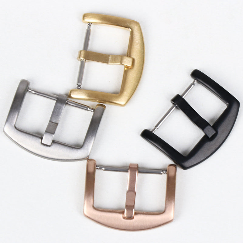 Stainless Steel Buckle Black Silver Rose Gold Leather Strap Buckle