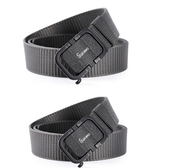 Toothless Automatic Buckle Belt Nylon Canvas Belt Outdoor Casual Pants Belt