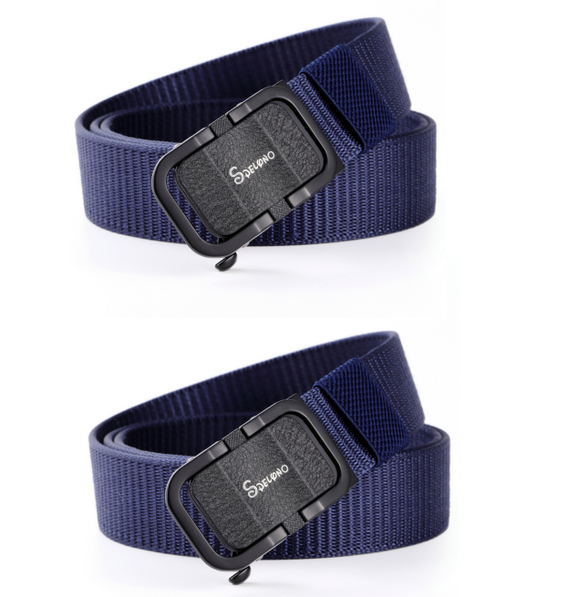 Toothless Automatic Buckle Belt Nylon Canvas Belt Outdoor Casual Pants Belt