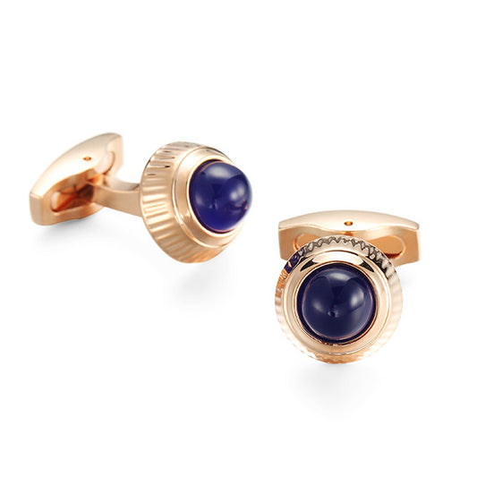 French Shirt Cufflinks Copper Material Gold And Silver Two-Tone Crystal Cufflinks