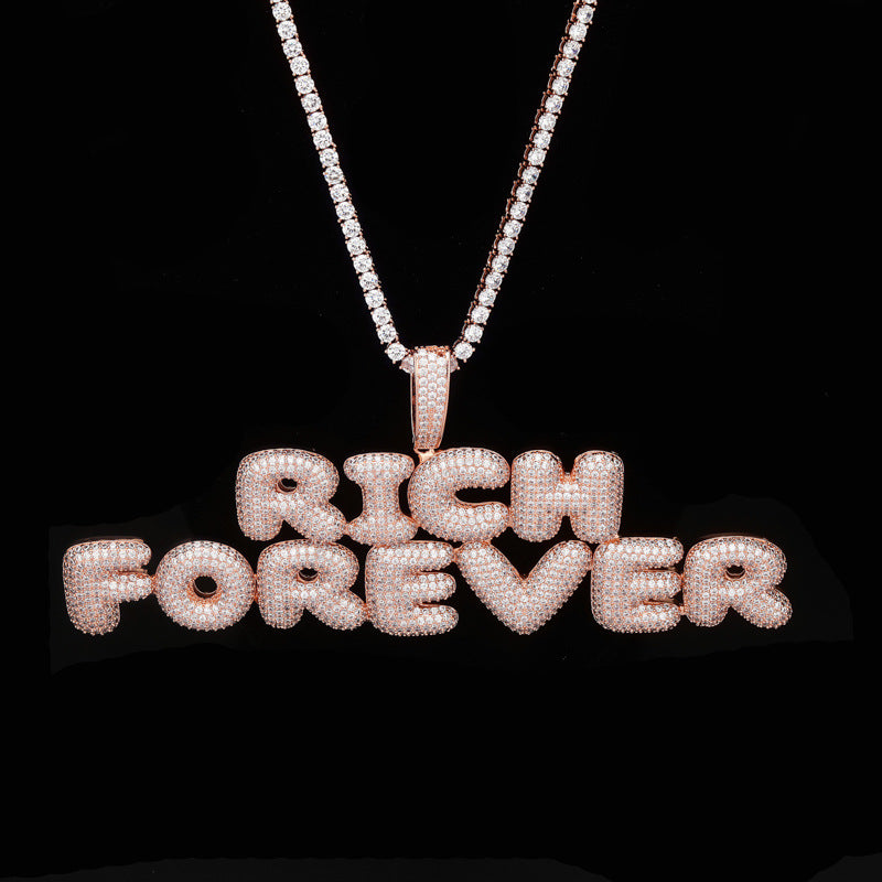 Personalized Hip Hop Necklace With Custom Text