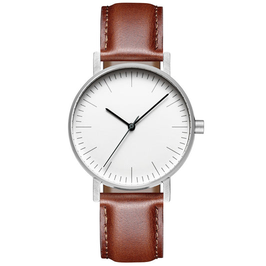 Simple Leather Wristwatch For Men and Women