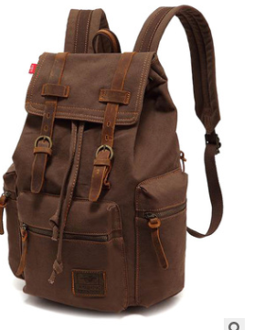 Men's and Women's Canvas Backpack 15.6 Inches Large Capacity