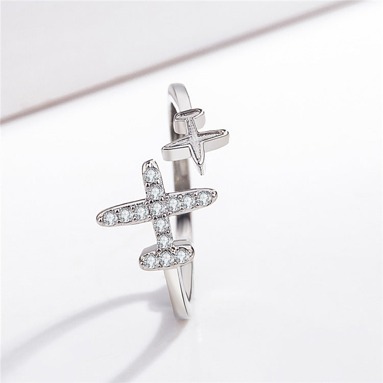 Charm Adjustable Plane Ring Women