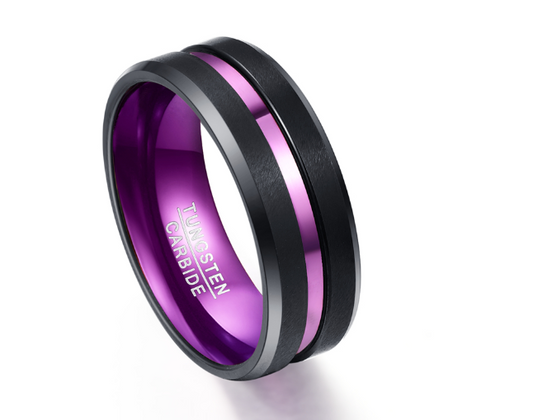 Purple Party Ring Groove Ring