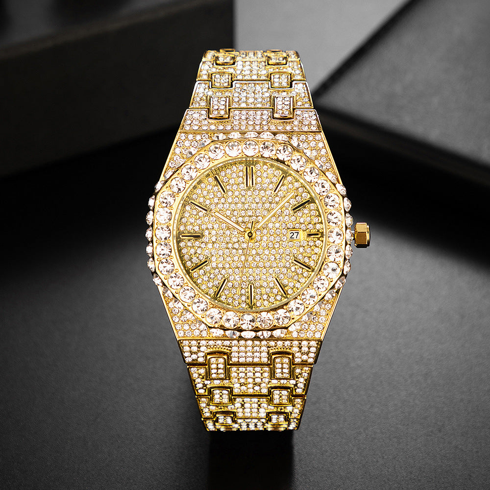 Fashion Starry Diamond Men's Quartz Watch